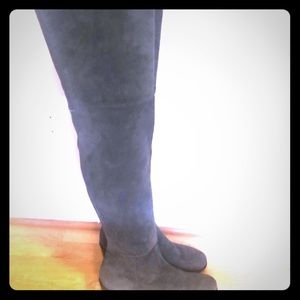 EUC Stuart Weitzman thigh high grey suede boots 9